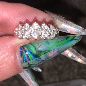 14kt gold real diamond ring